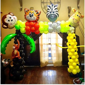 Animal Balloons Jungle Safari Party Baloons Jungle Party Decorations Foil Animal Ballon Birthday Party Decor Kids cartoon hat
