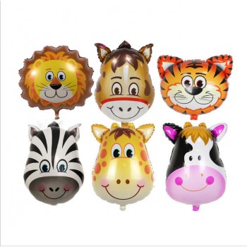 Animal Balloons Jungle Safari Party Baloons Jungle Party Decorations Foil Animal Ballon Birthday Party Decor Kids cartoon hat