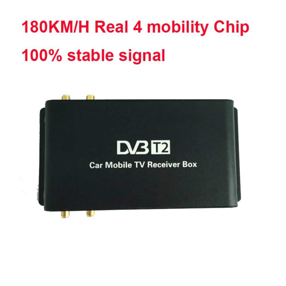 180km-200km/h DVB-T2 Car 180-200km/h Digital Car TV Tuner 4 Antenna 4 Mobility Chip DVB T2 Car TV Receiver BOX DVBT2
