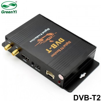 Car DVB-T2 TV Receiver Dual Tuner For Car DVD High Speed Mpeg4 Car Digital TV Box Tuner Auto Mobile DVB-T2 Receiver Box