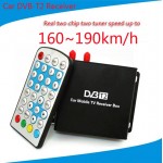 160-190km/h DVB T2 Car TV Tuner MPEG4 SD/HD 1080P DVB-T2 Digital TV Receiver for Europe Southeast Asia Russia Colombia