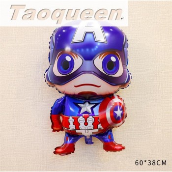 The Avengers foil balloons super hero helium globos Captain America superman ballon for boys birthday supplies cartoon hat