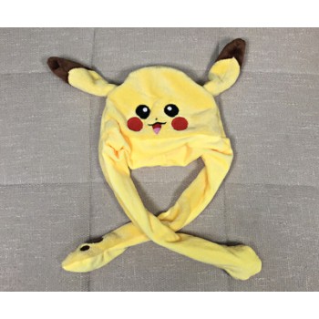 Plush Moving Ear Rabbit Hat Funny Hand Pinching Airbag Magnet Ear To Move Vertical Ears Cap Cute Animal Creative Holiday Gift