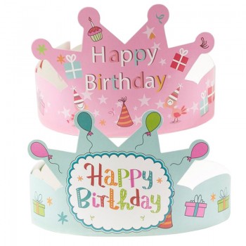 100Pcs / lot Childrens birthday Party Crown Fashion Crown hat Birthday hat toys