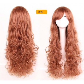 10colours 80cm Color wave long curly hair COSPLAY COSPLAY womens wig day