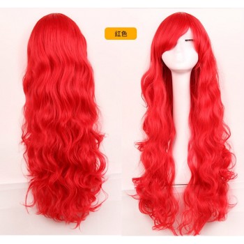 10colours 80cm Color wave long curly hair COSPLAY COSPLAY womens wig day