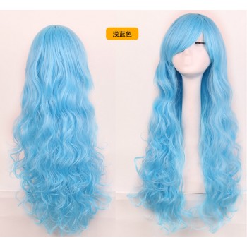 10colours 80cm Color wave long curly hair COSPLAY COSPLAY womens wig day