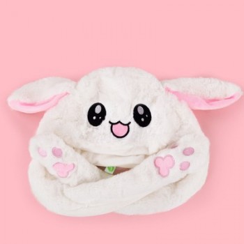 MYHOESWD Lovely Moving Rabbit Ears Funny Hat Toy for Girls Cartoon Hats Adult Practical Jokes Childrens Party Hat Birthday Gift