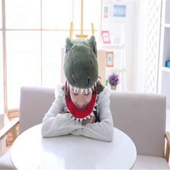 Dinosaur hood hat photo props cosplay toy hat plush toy Christmas Halloween birthday party dress up