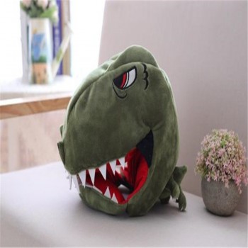 Dinosaur hood hat photo props cosplay toy hat plush toy Christmas Halloween birthday party dress up