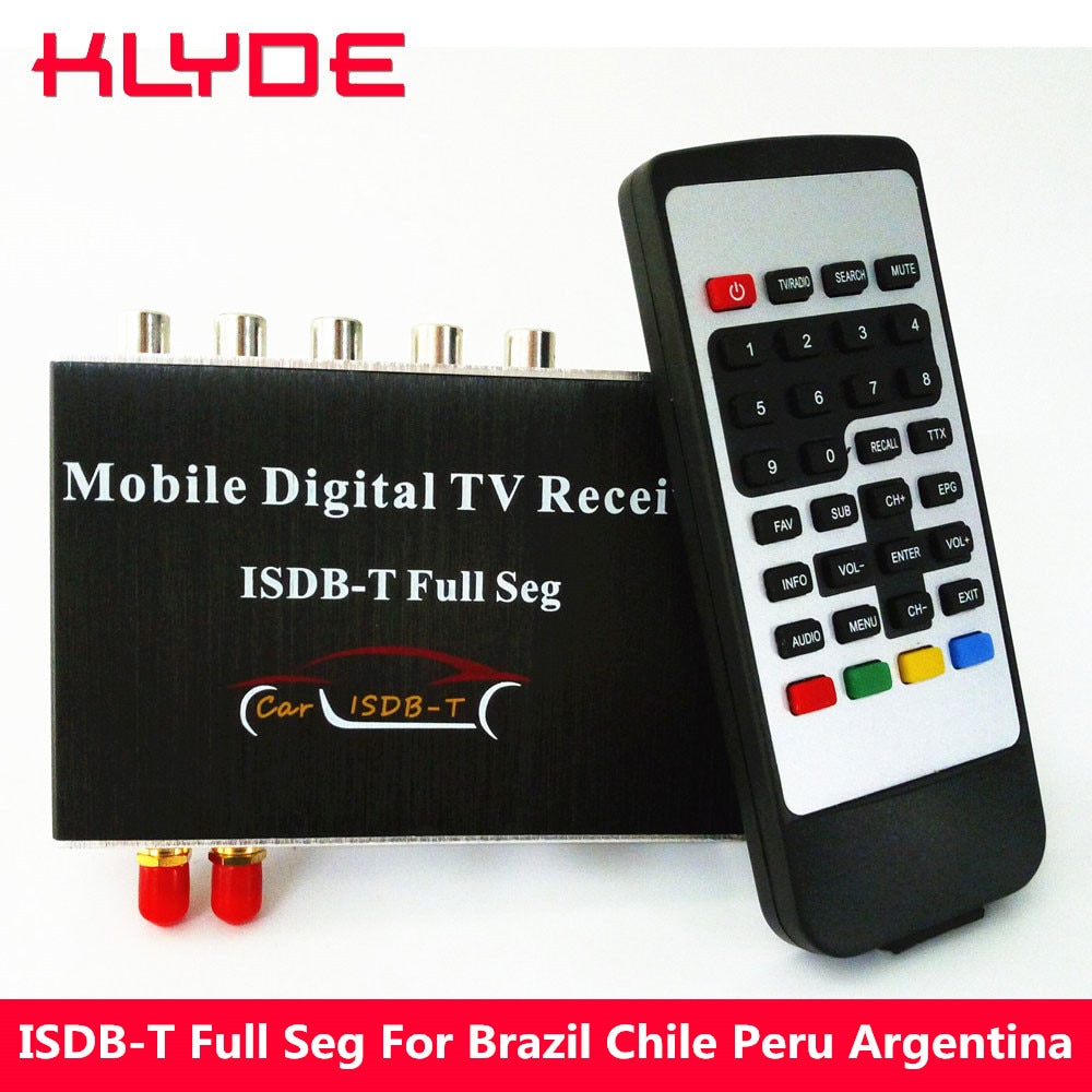 KLYDE ISDB-T Full SEG Digital TV Receiver Box For Brazil Chile Peru Argentina Philippines Support EPG HDMI USB Slot 140-190KM/H