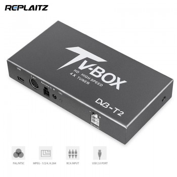 High Speed Car HD DVB-T2 Mobile Digital TV Box Receiver 4X Tuner PAL/NTSC Video System 4 Antenna Mobile TV Box