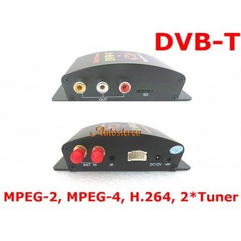 Digital TV Dual Tuner Receiver Box Tuner for Car In Car Digital TV DVB-T MPEG-4