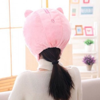 Pink Pig Cartoon Plush Hats Cute PP Cotton Animal Warm Hats for Girl Photo Props Headdress Party Decoration