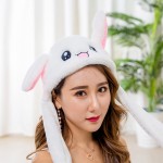 Moving Plush Ear Rabbit Party Hat For Adult Children Funny Hand Pinching Airbag Magnet Ear To Move Vertical Ears Cap Chapeau