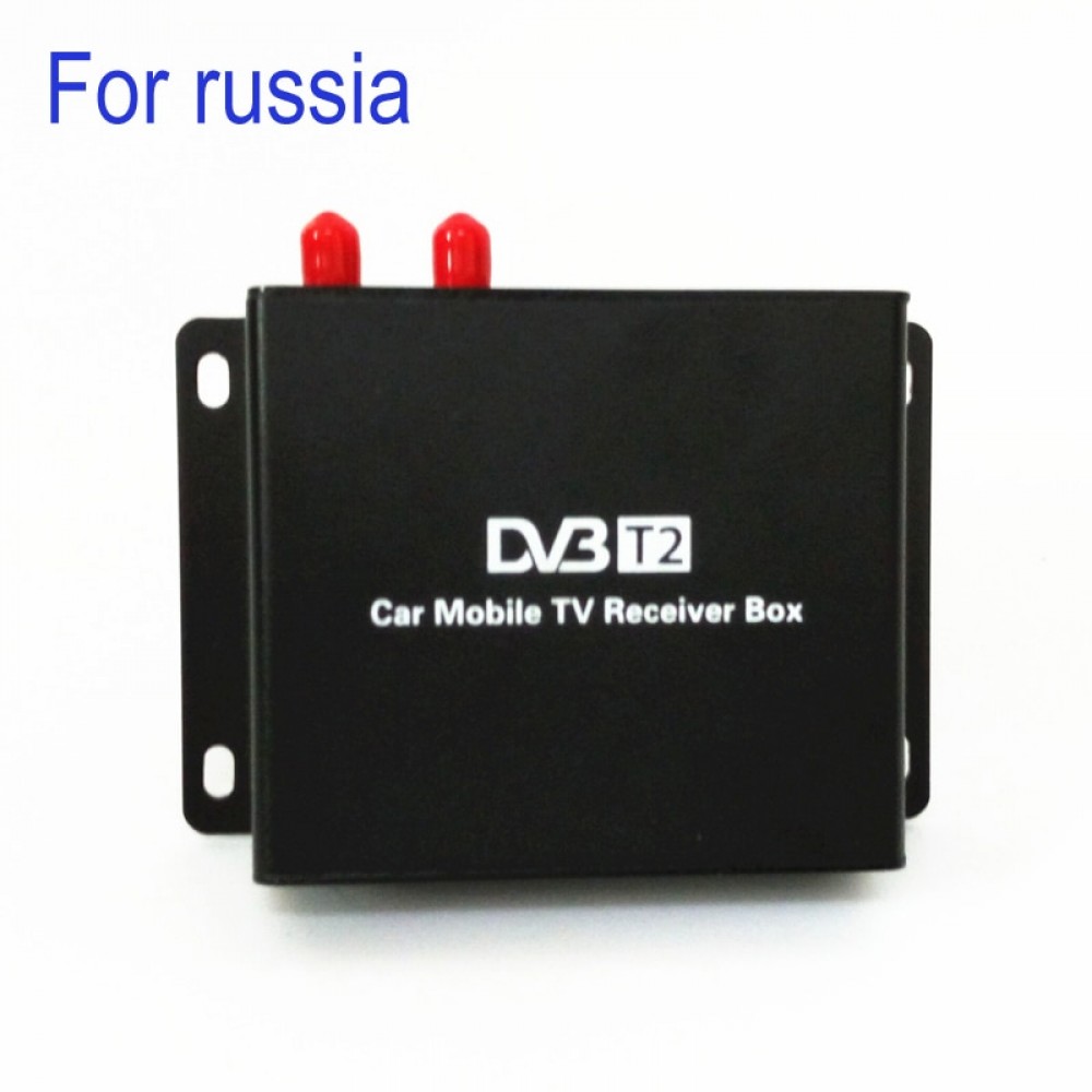 160-190km/h DVB T2 Car TV Tuner MPEG4 SD/HD 1080P DVB-T2 Digital TV Receiver for Europe Southeast Asia Russia Colombia