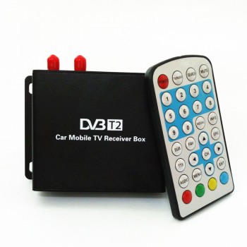 160-190km/h DVB T2 Car TV Tuner MPEG4 SD/HD 1080P DVB-T2 Digital TV Receiver for Europe Southeast Asia Russia Colombia