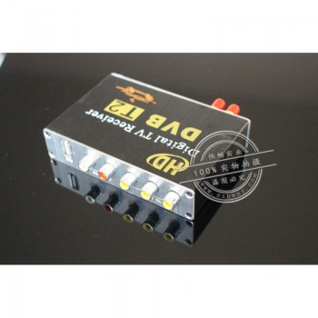 DVB-T2 Car  digital TV box with 4 video output ,two tuners supporting high-speed up to 130KM/H for car dvd  and monitor