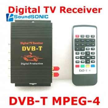2 Tuners External Mobile DVB-T MPEG-4 Auto DVBT MPEG4 Digital TV Receiver Box With Remote Control For Car DVD GPS Player
