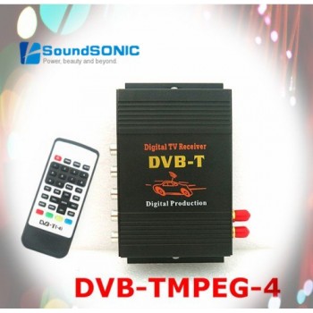 2 Tuners External Mobile DVB-T MPEG-4 Auto DVBT MPEG4 Digital TV Receiver Box With Remote Control For Car DVD GPS Player