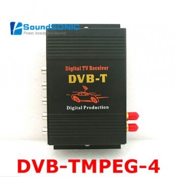 2 Tuners External Mobile DVB-T MPEG-4 Auto DVBT MPEG4 Digital TV Receiver Box With Remote Control For Car DVD GPS Player