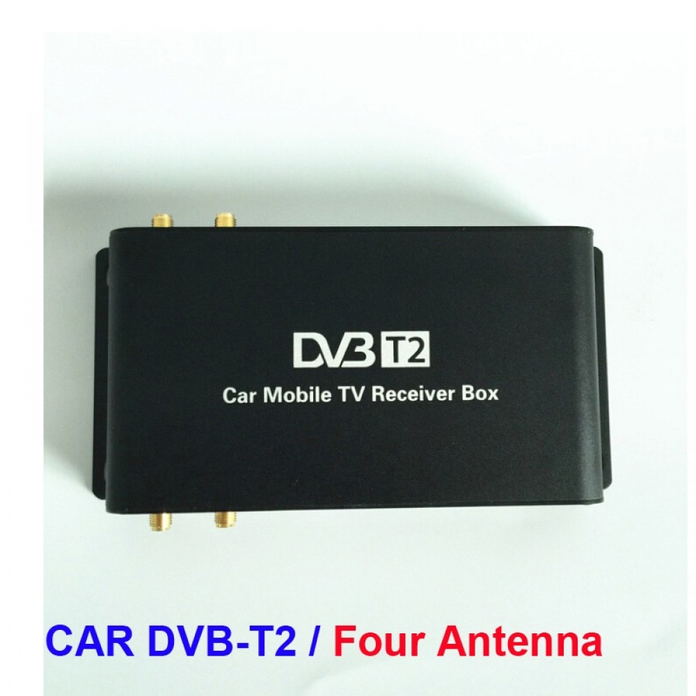 Newest 4 Mobility Chip High speed 4 Tuner Car DVB-T2 Tuner  Digital Car Tv Tuner MPEG4 Car mobile digital DVB T2  Receiver