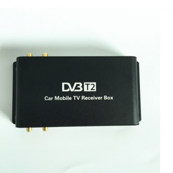 Newest 4 Mobility Chip High speed 4 Tuner Car DVB-T2 Tuner  Digital Car Tv Tuner MPEG4 Car mobile digital DVB T2  Receiver