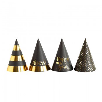4pcs New Years Party Hats Cone Hats Decorative Novelty Toy Cartoon Hats For KidS Party Supplies