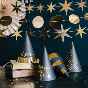 4pcs New Years Party Hats Cone Hats Decorative Novelty Toy Cartoon Hats For KidS Party Supplies
