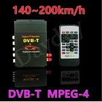Car DVB-T MPEG-4 Dual Tuner 140-200KM/H DVB T SD Car Digital TV Tuner Receiver for Europe Middle East Australia
