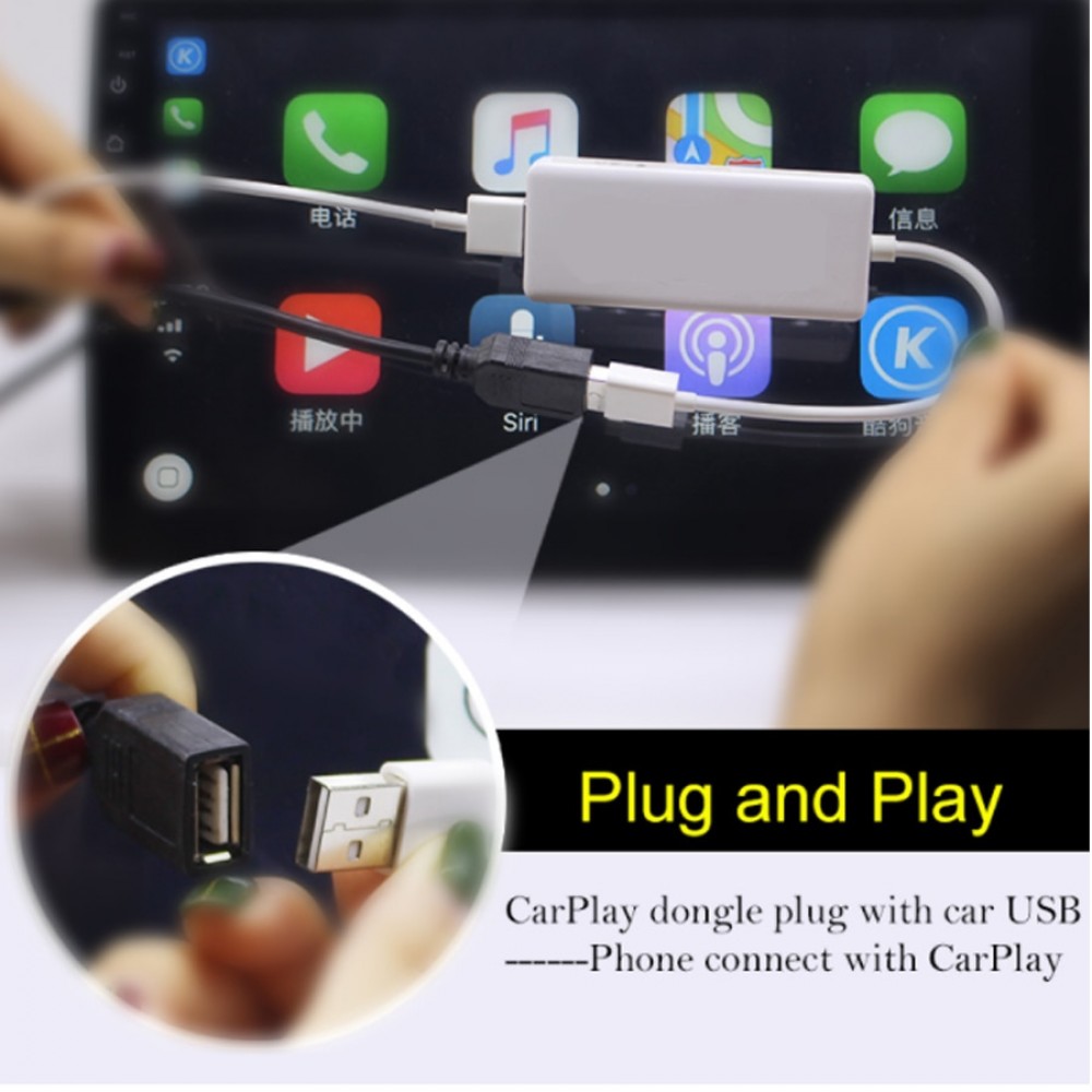 Plug and Play Touch Screen Apple CarPlay Android Auto USB Dongle for Android Navigation Player system
