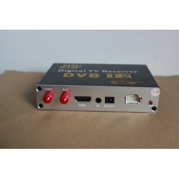 80-110km/h Car DVB-T2 Digital TV Receiver Box with Dual Tuner Antennas and MPEG4 AVC/H.264 HDMI USB CVBS Multimedia play and PVR