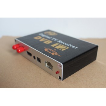 80-110km/h Car DVB-T2 Digital TV Receiver Box with Dual Tuner Antennas and MPEG4 AVC/H.264 HDMI USB CVBS Multimedia play and PVR