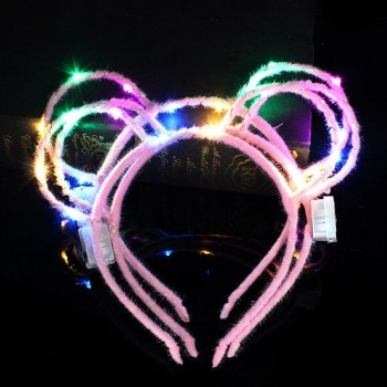 2018 New Glow Rabbit Ear Hair Hoop Bunny Glow Headband Night Market Hot Toys