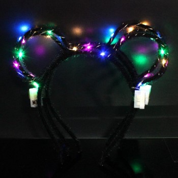 2018 New Glow Rabbit Ear Hair Hoop Bunny Glow Headband Night Market Hot Toys