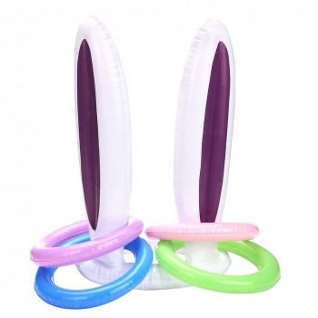 Inflatable Bunny Ears Ring Toss Games Party Game Toys for Kids Parents Christmas Indoor Play  BM88