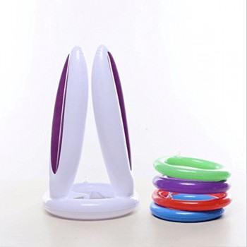 Inflatable Bunny Ears Ring Toss Games Party Game Toys for Kids Parents Christmas Indoor Play  BM88