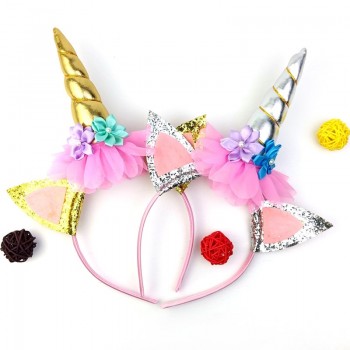 1Pcs Halloween Head Hoop Princess Birthday Party Carnival Unicorn Band Event Party Supplies Hat Princess Headdress Dance Party