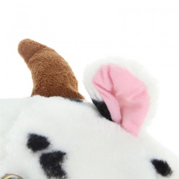 Cartoon short plush cow animal hat photo prop cosplay plush toy hat christmas halloween birthday party dress up