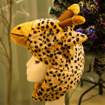 Plush giraffe animal headdress Set head cap photo props cosplay toy hat plush toy Christmas Halloween birthday party dress up