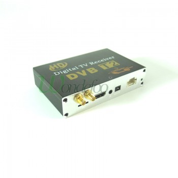 Dual antenna Car DVB-T2 Mobile DVB T2 TV Receiver for Car DVD digital TV tuner Mpeg-4 MPEG-2 For Russia Europe