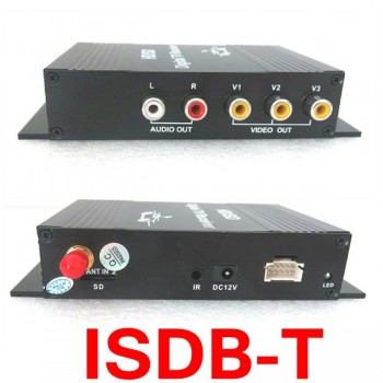 ISDB-T Car Digital TV receiver 190km/h Car TV Tuner 4 video output  For Brazil chile Argentina Peru South America Japan