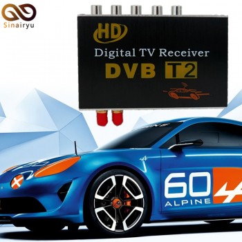 Car DVB-T2 TV Receiver Dual Tuner DVBT2 For Car DVD High Speed Mpeg4 Car Digital TV Box Tuner Auto Mobile DVB-T2 Receiver Box