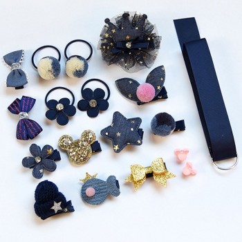 Eva2king Hair Accessories Toy 18PCS/set Clip Toys for girls Hairband for Children Hair Bands Maquiagem Infantil Das Princesas