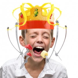 Crown Food Hat Funny Tidy Party Eat The Food Strawberry Marshmallow With Revolving Party Hat