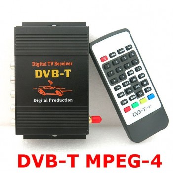 Car Digital TV Tuner Receiver DVB-T MPEG-4 For Europe Australia Middle East External TV Box Dual Antenna