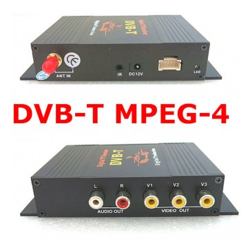 Car Digital TV Tuner Receiver DVB-T MPEG-4 For Europe Australia Middle East External TV Box Dual Antenna