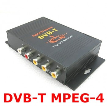 Car Digital TV Tuner Receiver DVB-T MPEG-4 For Europe Australia Middle East External TV Box Dual Antenna