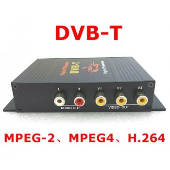 Car Digital TV Tuner Receiver DVB-T MPEG-4 For Europe Australia Middle East External TV Box Dual Antenna