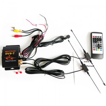 Car HD DVB-T TV Box TV Receiver Dual Tuner High Speed Mpeg4 Car Digital TV Tuner For Car DVD Auto Mobile DVB-T Receiver Kit